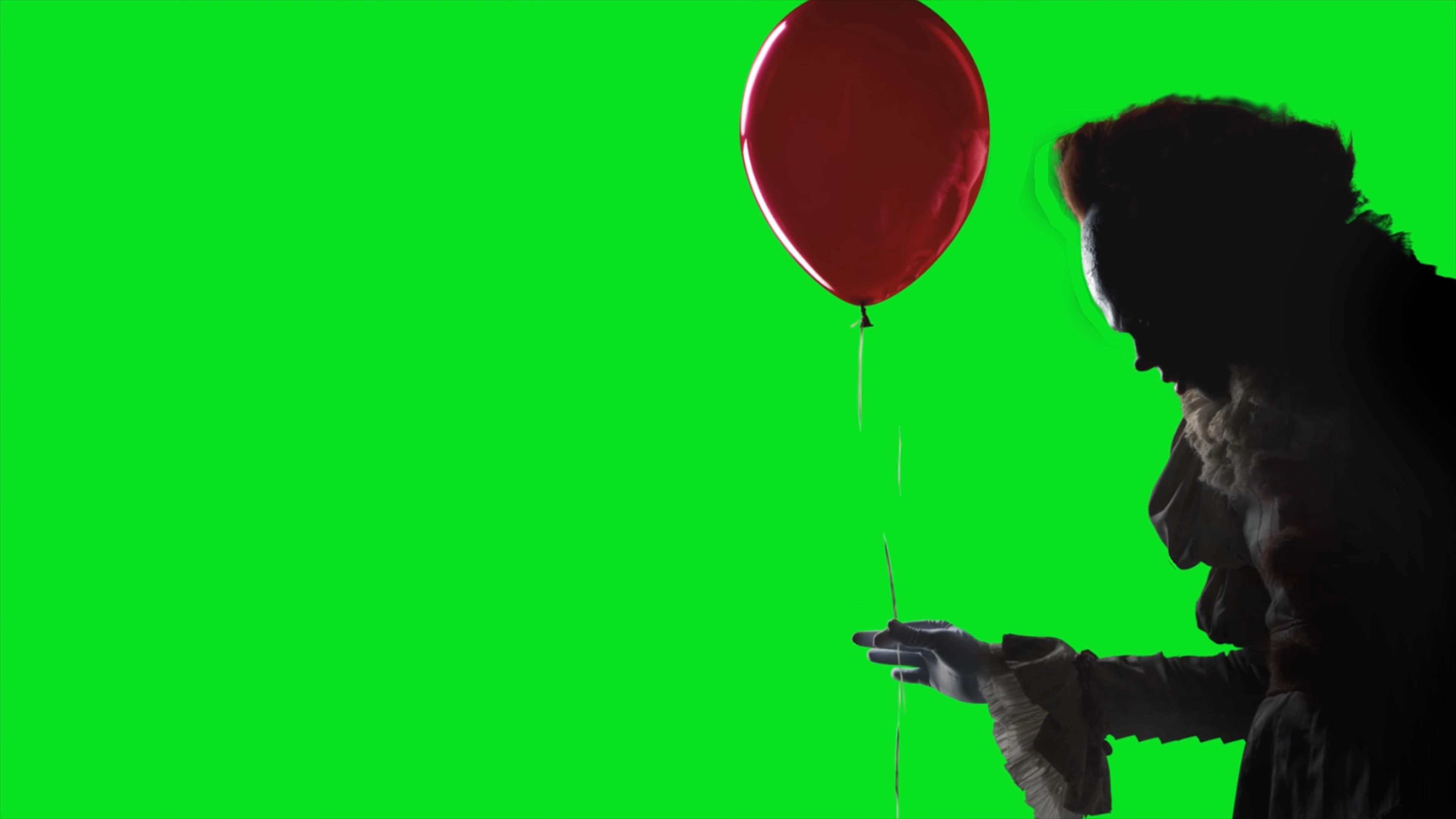 [4K]绿屏幕抠像拿气球的小丑