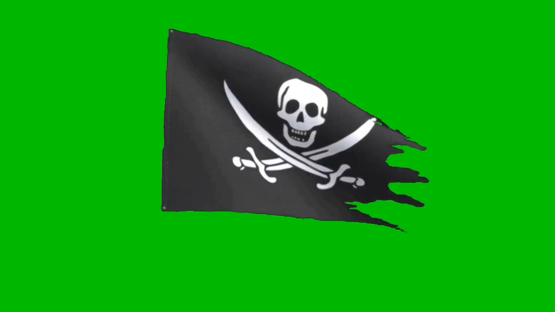 绿屏幕抠像海盗旗