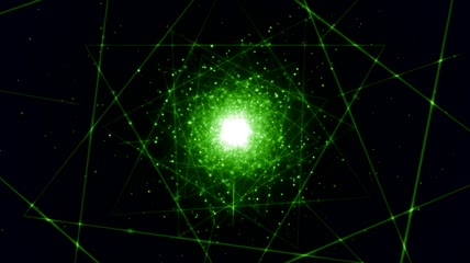 粒子风格绿色宇宙光线酷炫背景