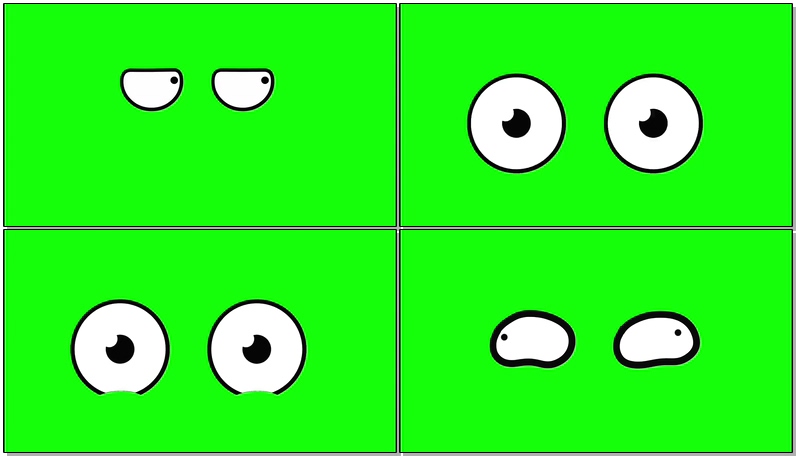 绿屏幕抠像卡通眼睛