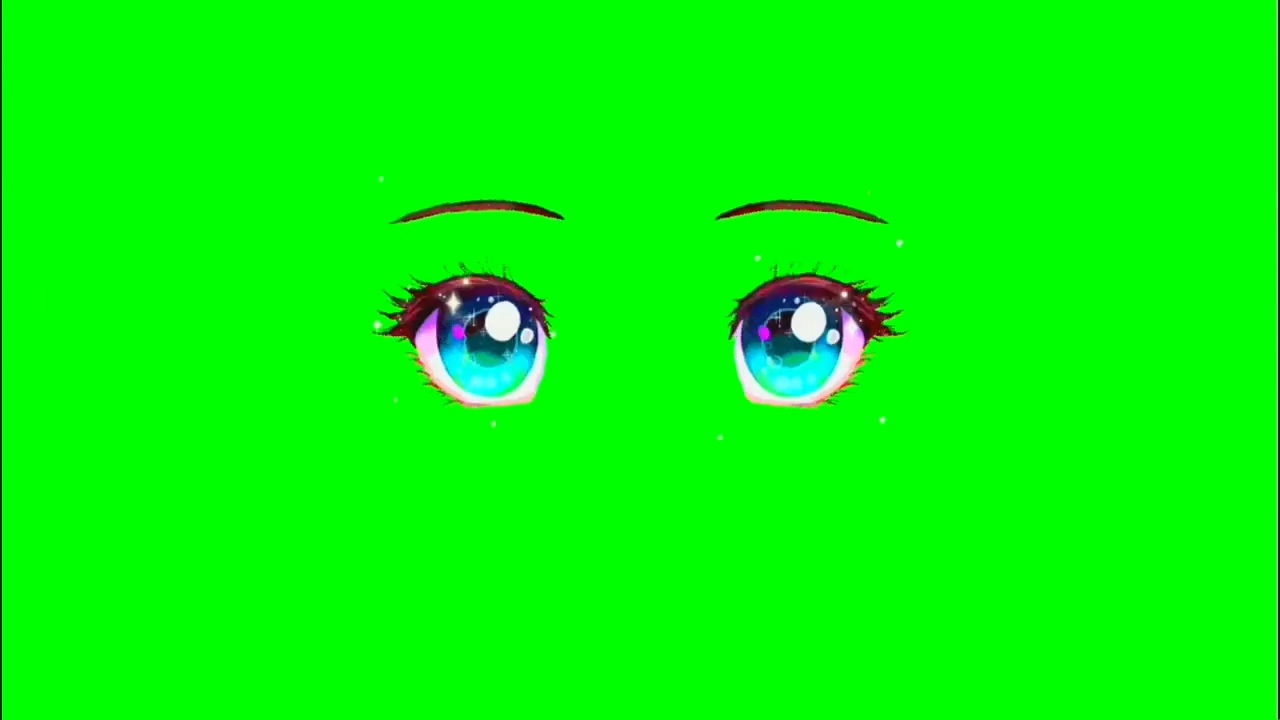 绿屏抠像视频素材可爱大眼睛