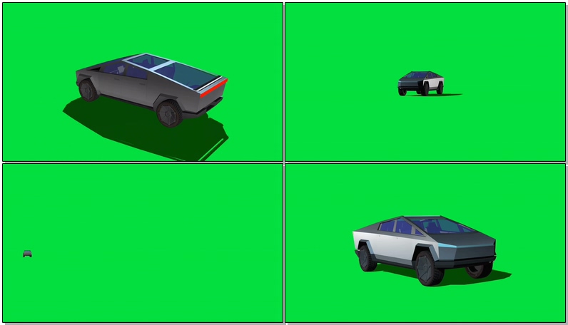 绿幕视频素材未来汽车