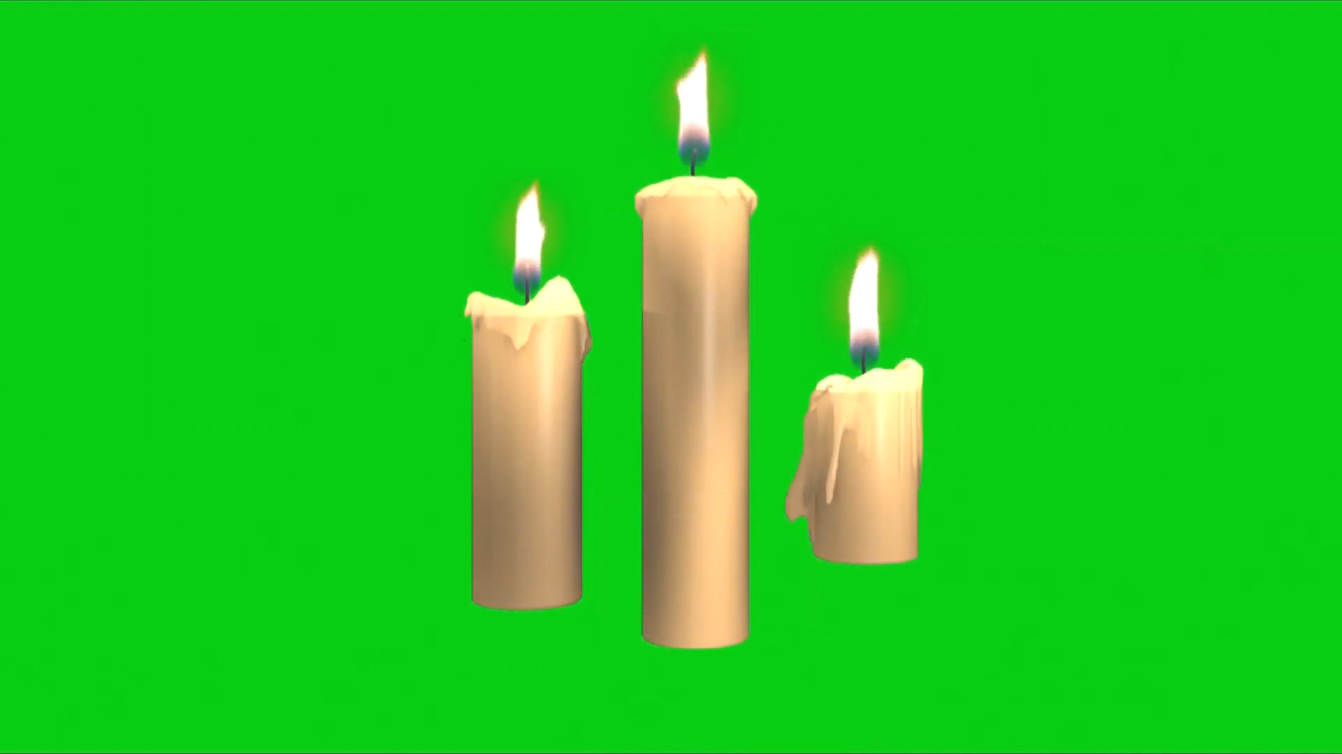 绿幕视频素材白蜡烛