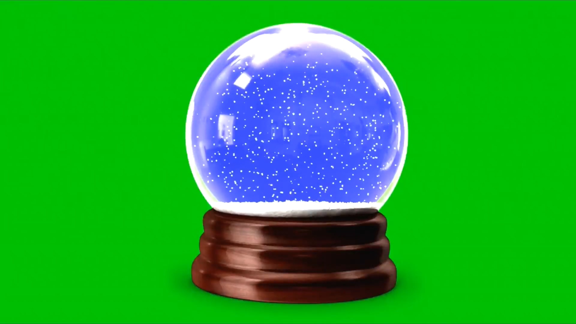 绿幕视频素材下雪水晶球