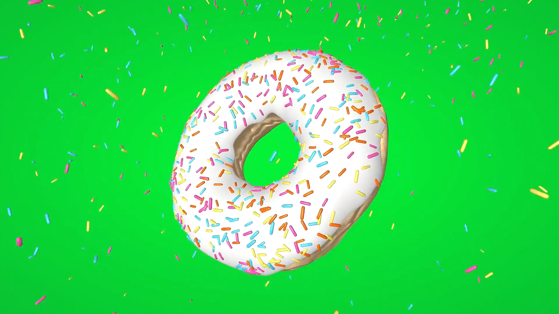 绿幕视频素材甜甜圈
