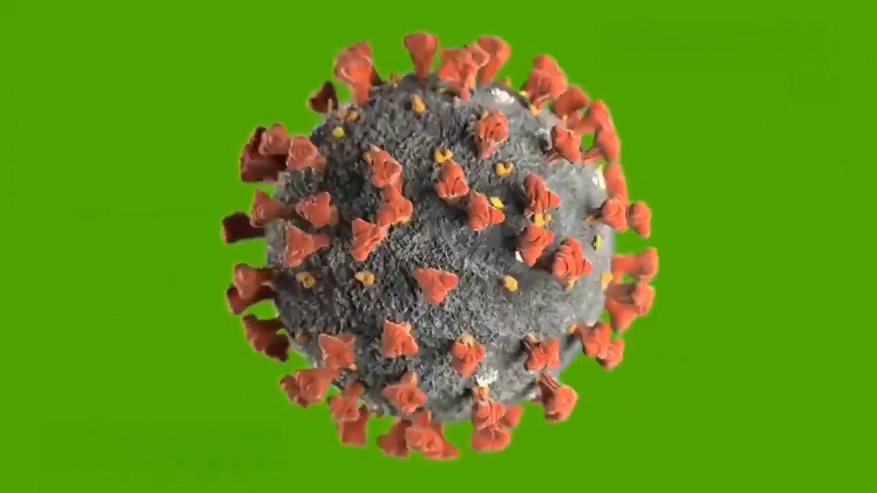 绿幕视频素材冠状病毒