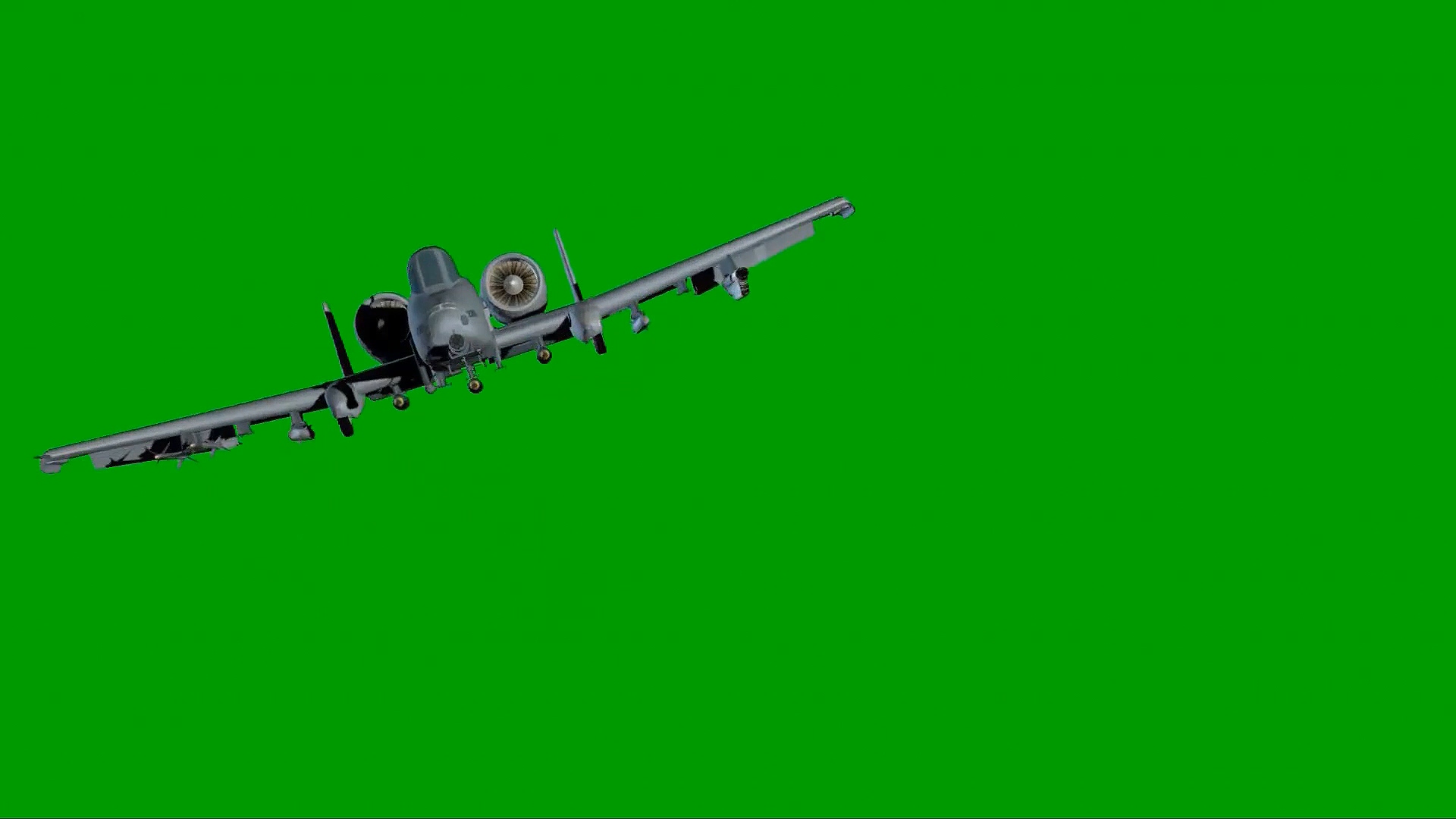 绿幕视频素材雷电Ⅱ攻击机