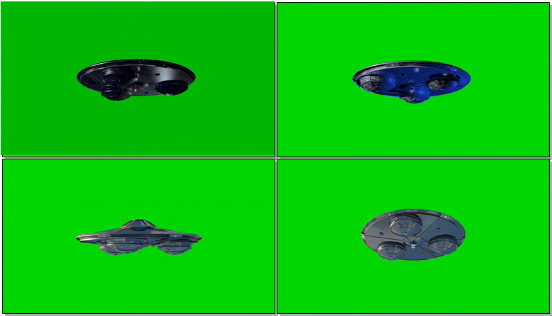 绿幕视频素材UFO飞碟