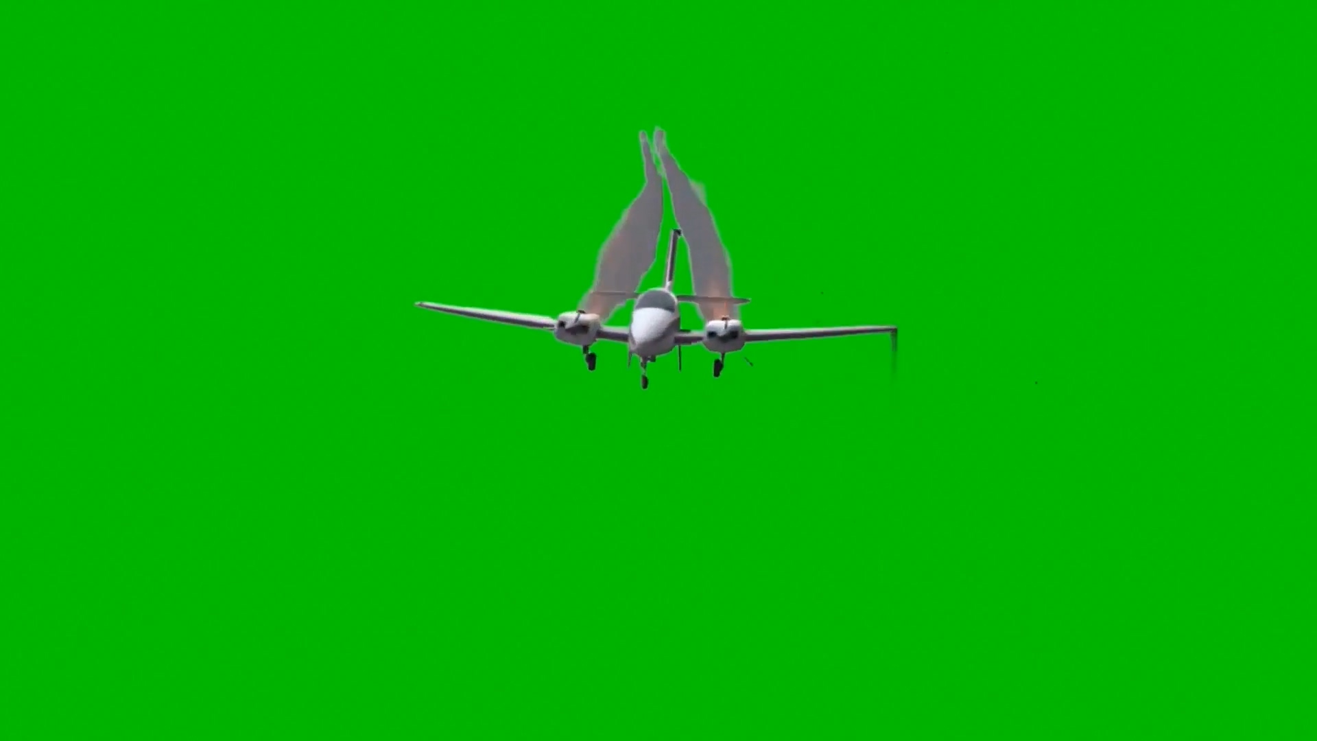 绿幕视频素材坠毁的飞机
