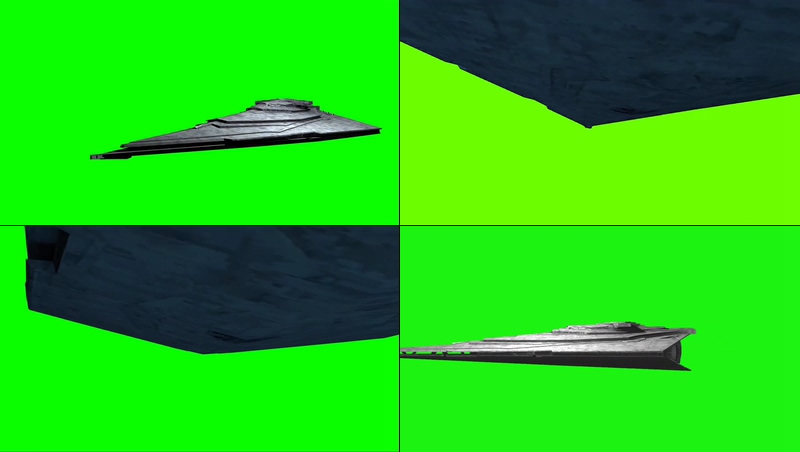 绿幕视频素材星际驱逐舰