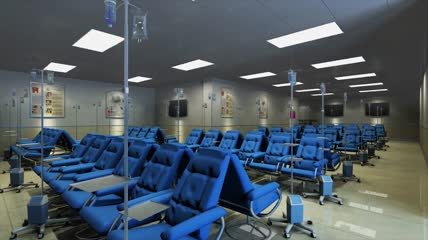 3D医院输液室视频素材
