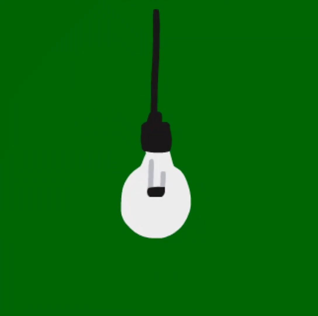 绿幕视频素材电灯泡