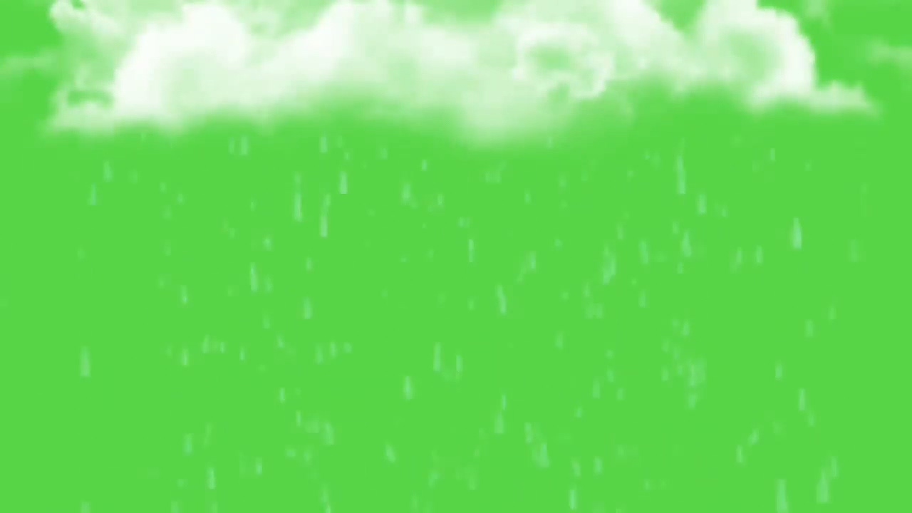 绿幕视频素材下雨云
