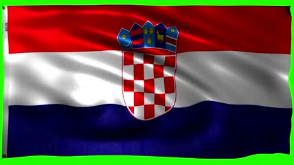 克罗地亚国旗绿屏抠像