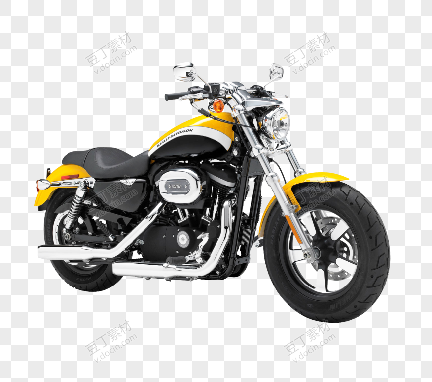 黄色哈雷戴维森1200运动摩托车