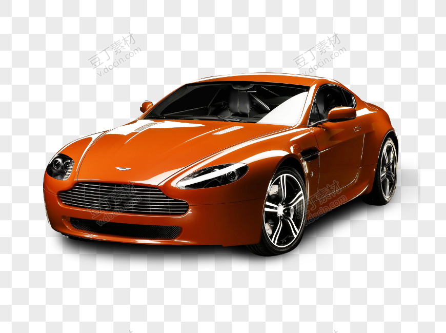 阿斯顿马丁V8华帝N400橙色汽车