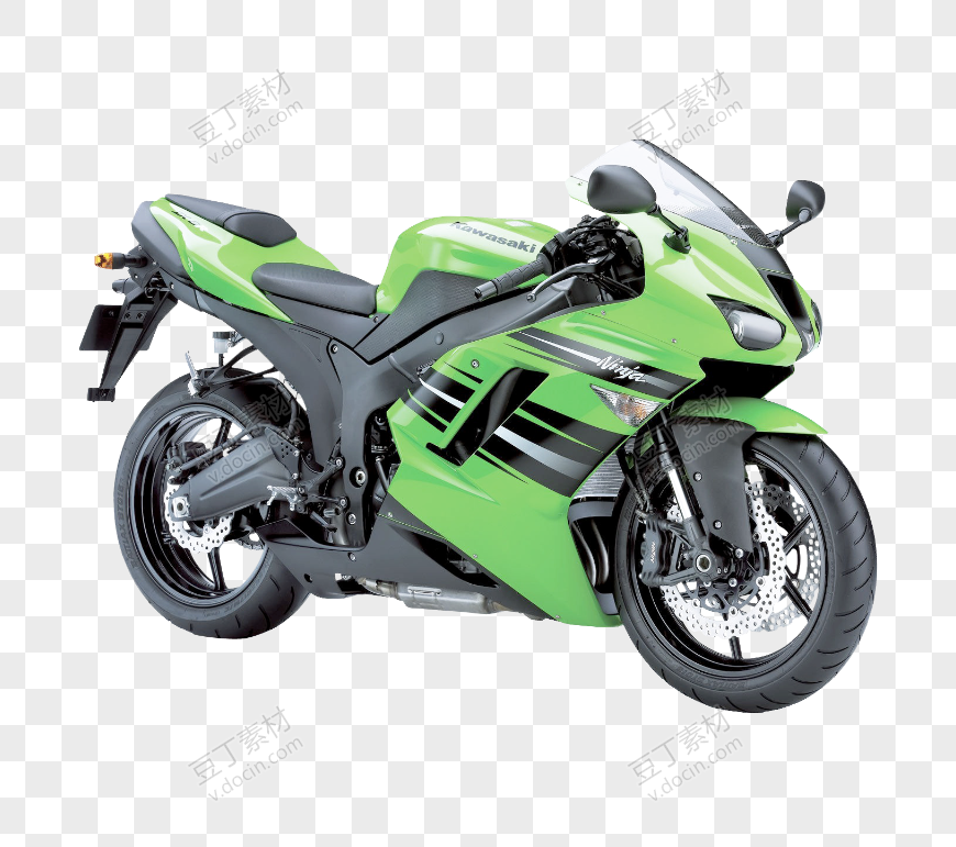 绿色川崎摩托车
