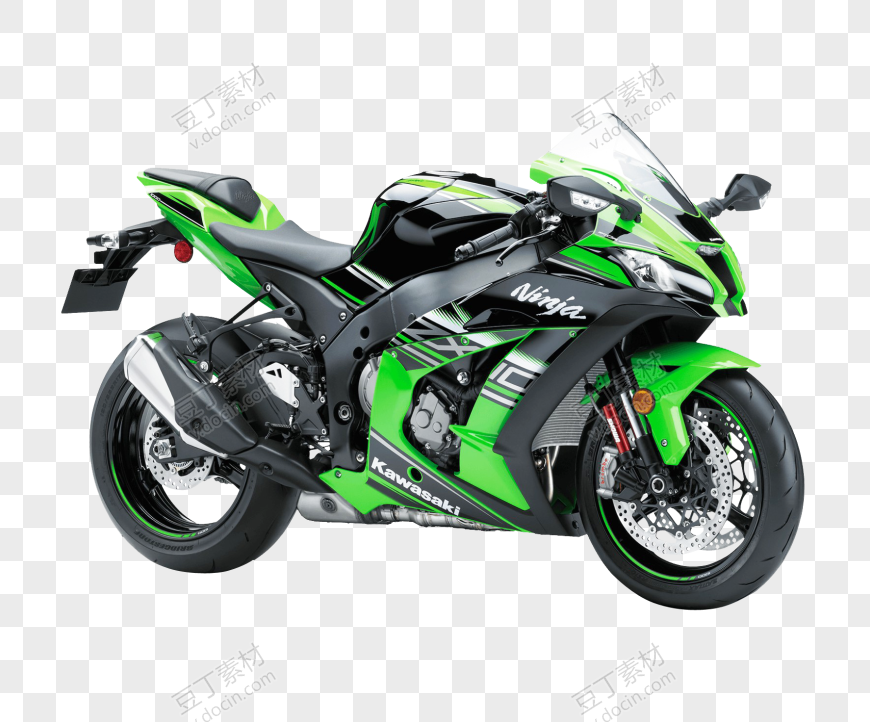 川崎忍者绿色摩托车