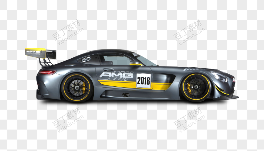 灰色梅赛德斯AMG GT3赛车