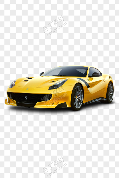 黄色法拉利F12tdf汽车