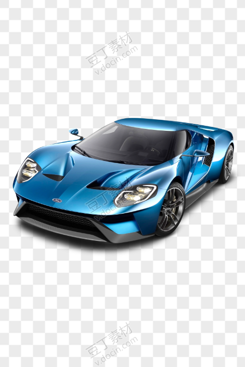 蓝色福特GT汽车