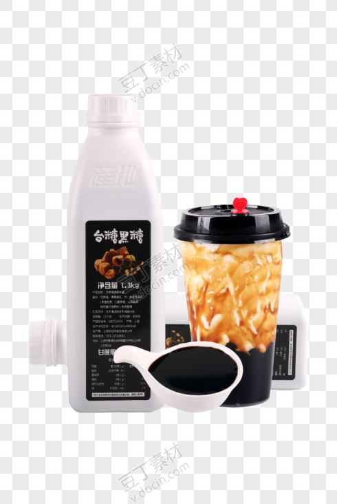 台湾黑糖脏脏茶饮品