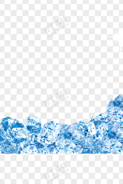 晶块冰块晶块冰块蓝色设计元素