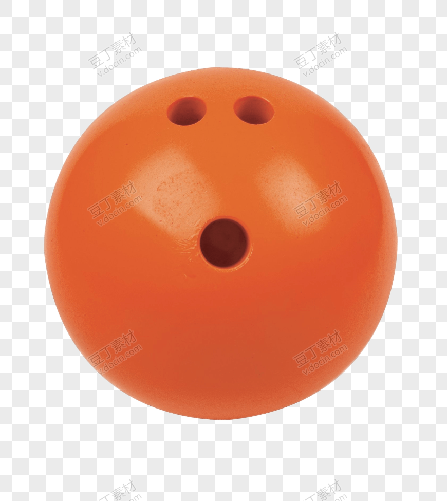 橙色三孔保龄球