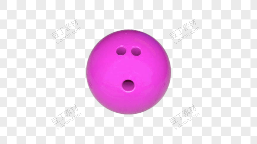 粉色三孔保龄球