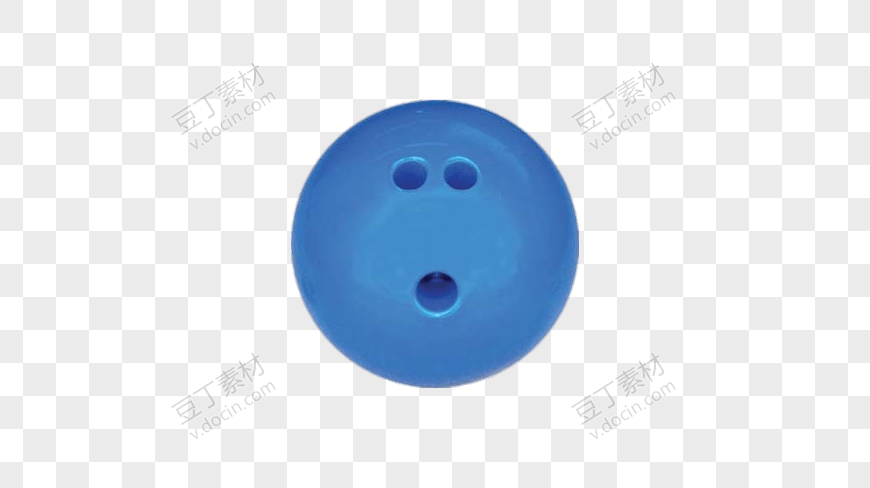 蓝色三孔保龄球