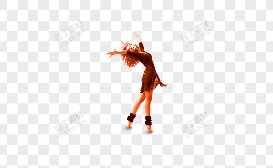 踮脚尖跳民族舞的女生