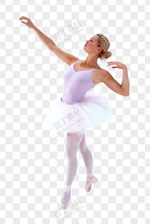一身白的芭蕾舞女生