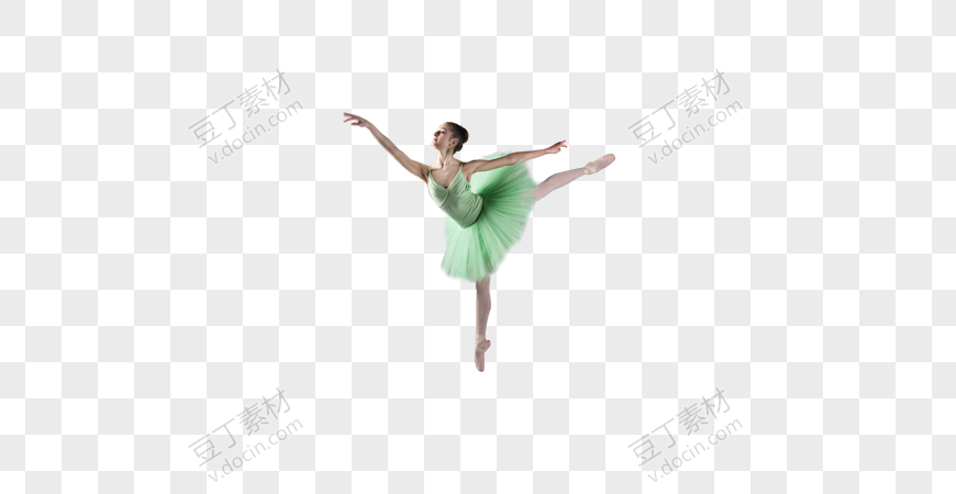 绿衣仙气的女生跳舞