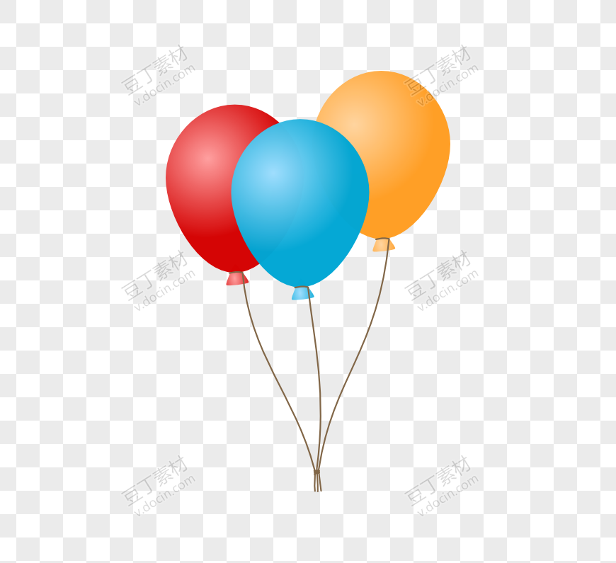 飘着的三色气球