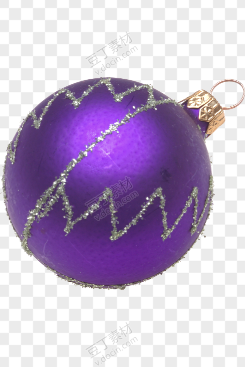 紫色圣诞球