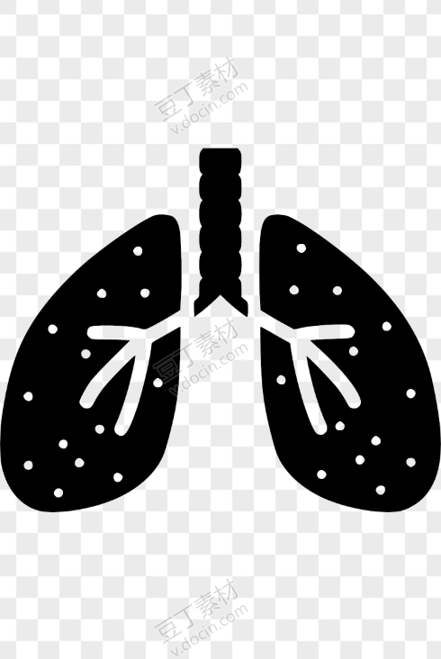 黑色白点的肺部
