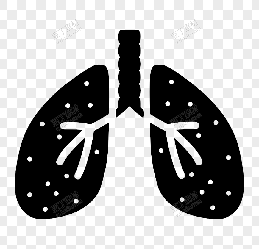 黑色白点的肺部