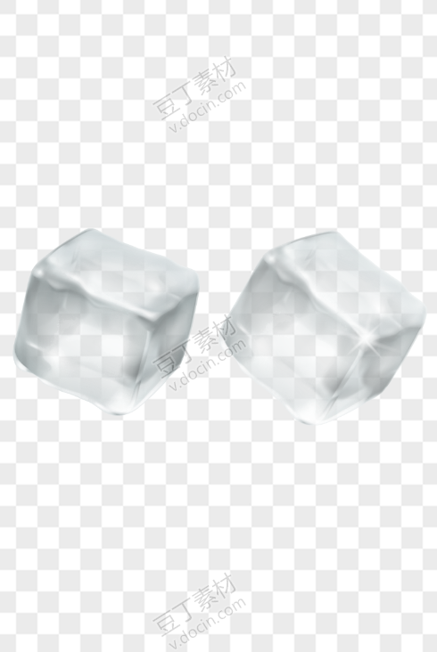 锐化透明冰块元素