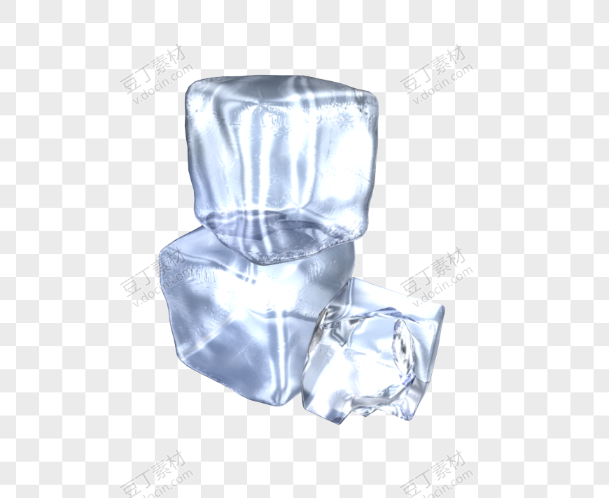 清新冰块冰晶元素