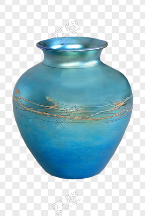 蓝色彩釉瓶子