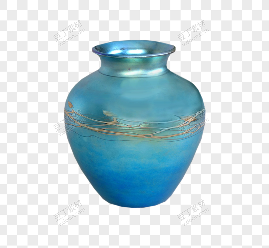 蓝色彩釉瓶子
