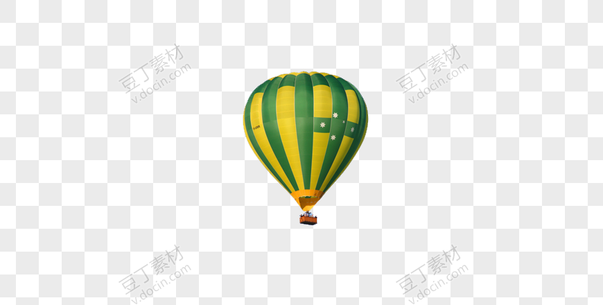 黄绿色热气球