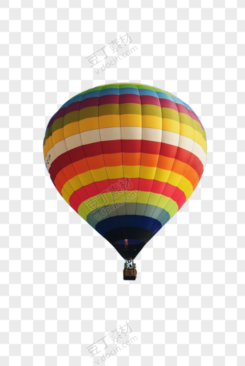 彩色横条纹热气球