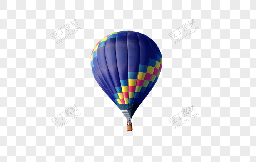 靛蓝色热气球