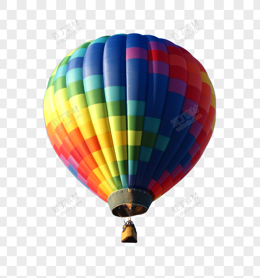 彩色圆形热气球