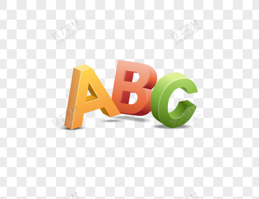 彩色字符ABC