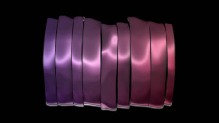 丝滑紫色绸带动态螺旋转动素材