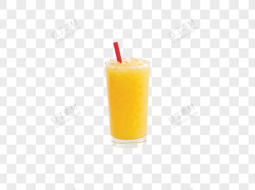 夏季加冰橙汁