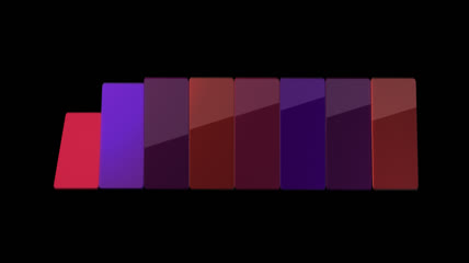 渐变紫三维装饰光板动态特效素材