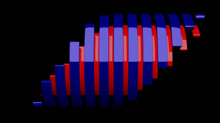 磁性条形图形螺旋旋转素材